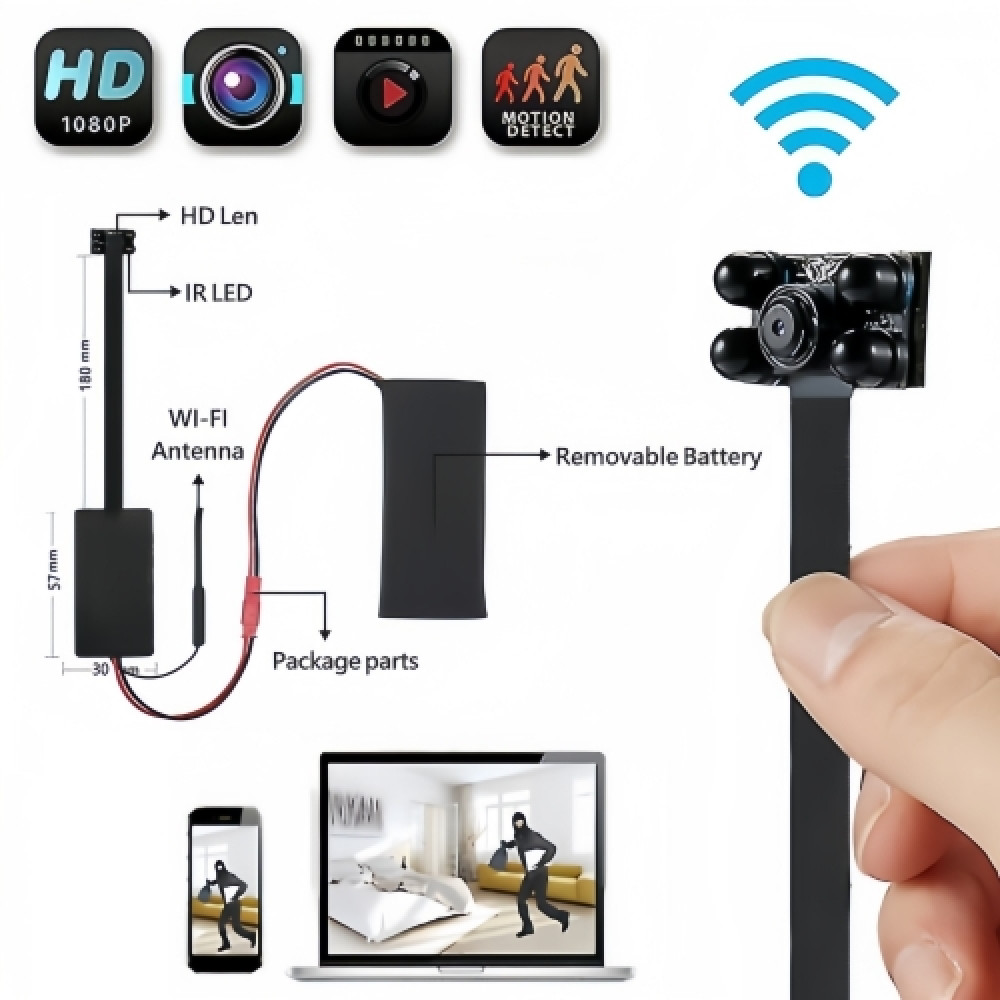 LOOKCAM Pro S10 Night Vision WiFi Module Hidden Spy Camera