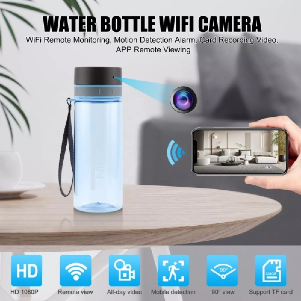 Sport Water Bottle WiFi Spy Hidden Pinhole Camera