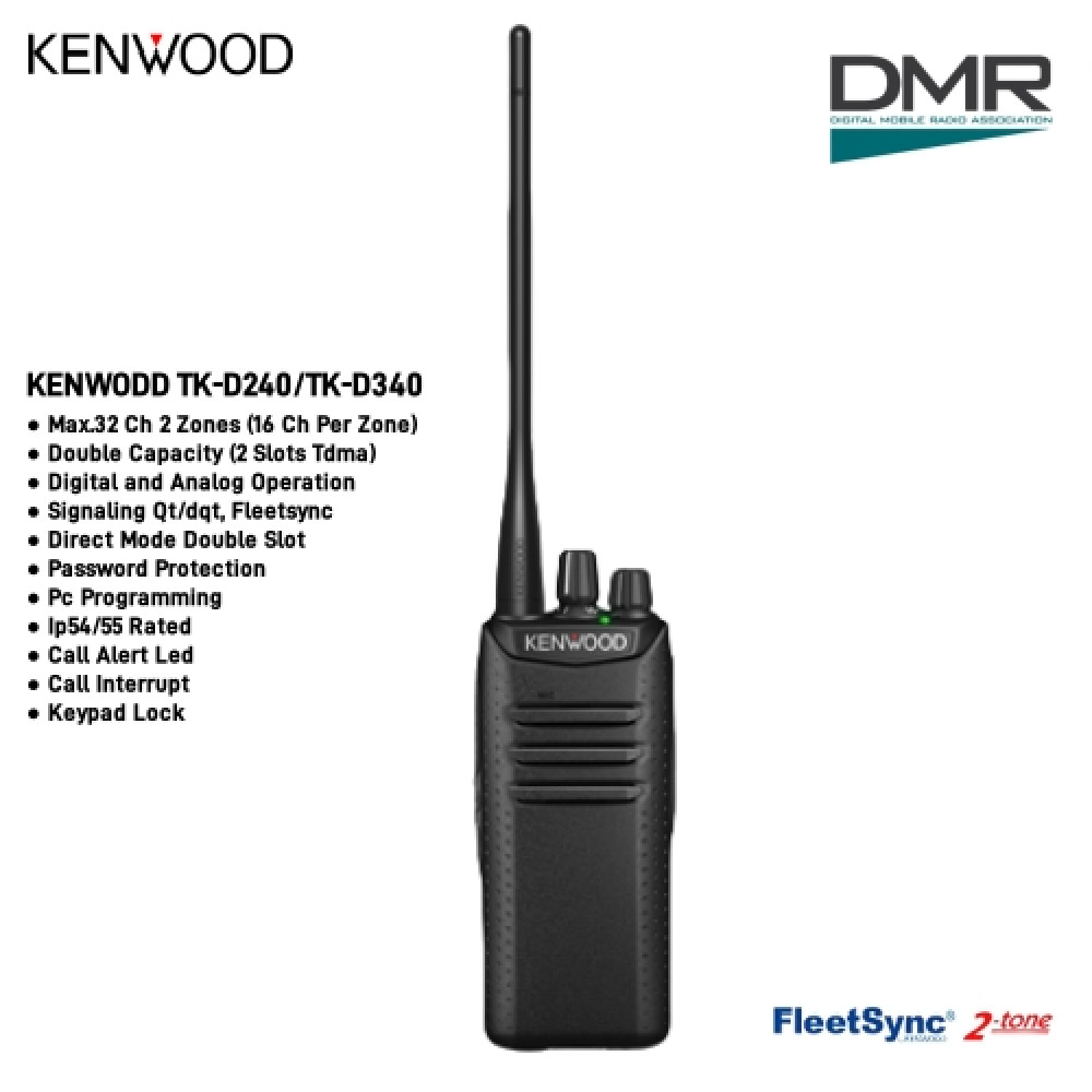 KENWOOD TK-D340 UHF Digital/Analog 4W Walkie Talkie - 5KM