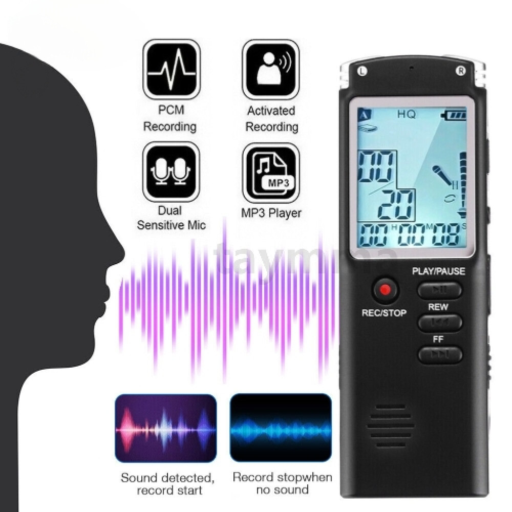 T60 10 Hour Multifunction Professional 8GB Digital Voice Recorder