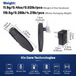 ABBREE K5 Walkie Talkie Bluetooth Earphone Headset - K Port