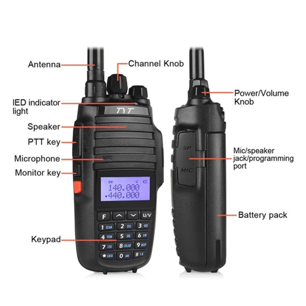 TYT TH-UV8000D Dual Band 10W High Power Walkie Talkie - 10KM