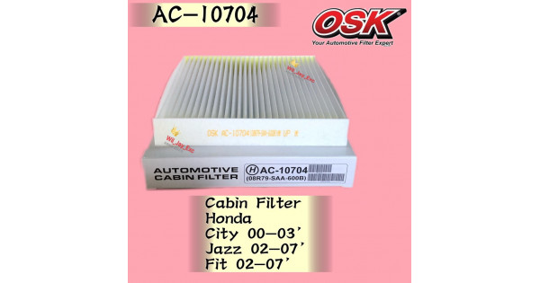 OSK CABIN FILTER AC-10704 HONDA CITY 2000-2003 ,JAZZ 2002-2007 