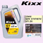 4 LITER KIXX G1 10W40 ENGINE OIL SEMI SYNTHENTIC API:SN