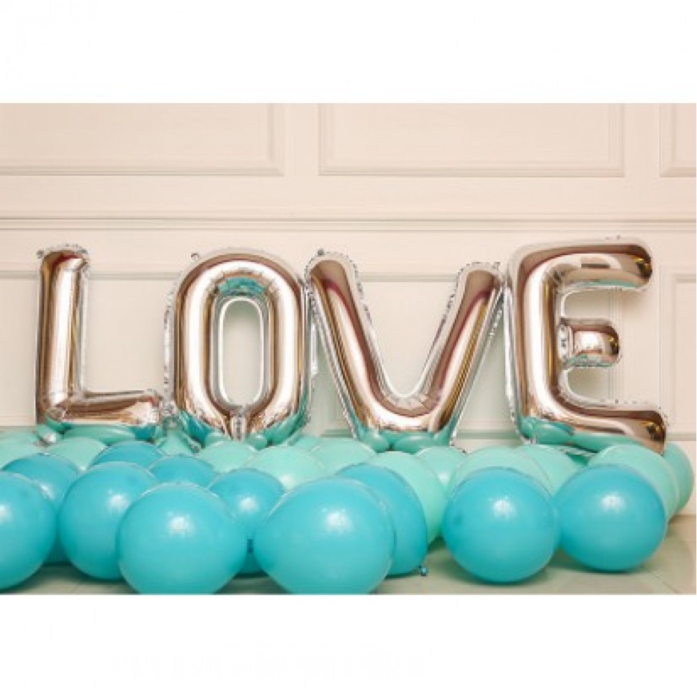 Ready Stock Love Tiffany Blue Lake Blue Balloon Decoration