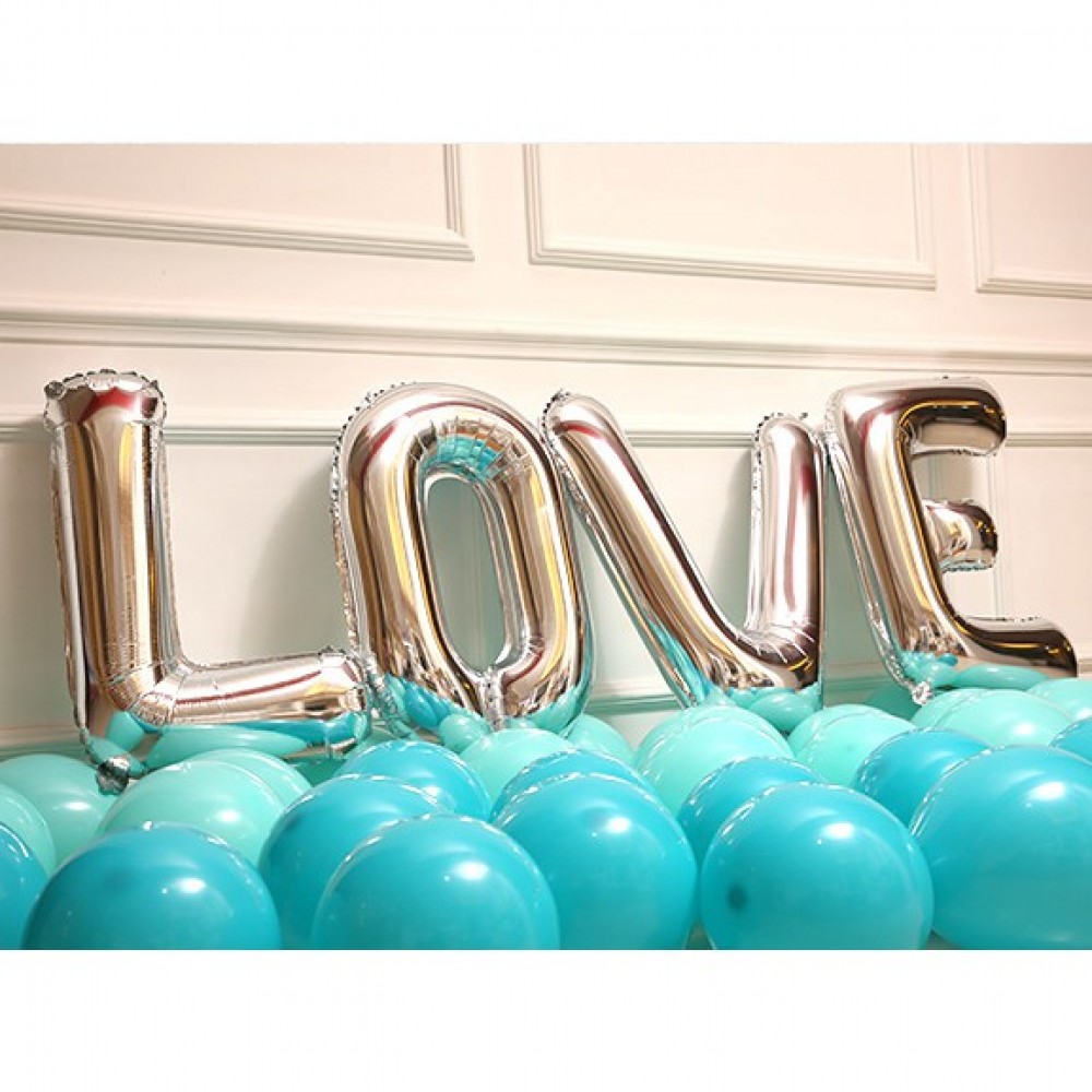 Ready Stock Love Tiffany Blue Lake Blue Balloon Decoration