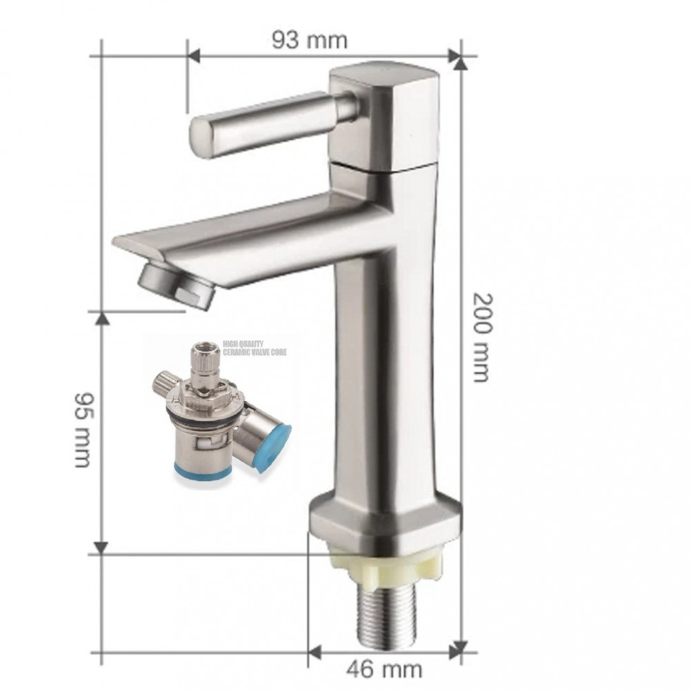 [HB525] 304 S/S Bathroom Basin / Sink Faucet Deck Mounted Water Tap