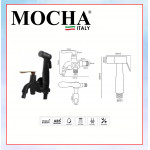 MOCHA TWO WAY TAP WITH BIDET (BRASS) M2815-BL #KEPALA PAIP AIR TANGAN TEKANAN KUAT#压手持水龙头