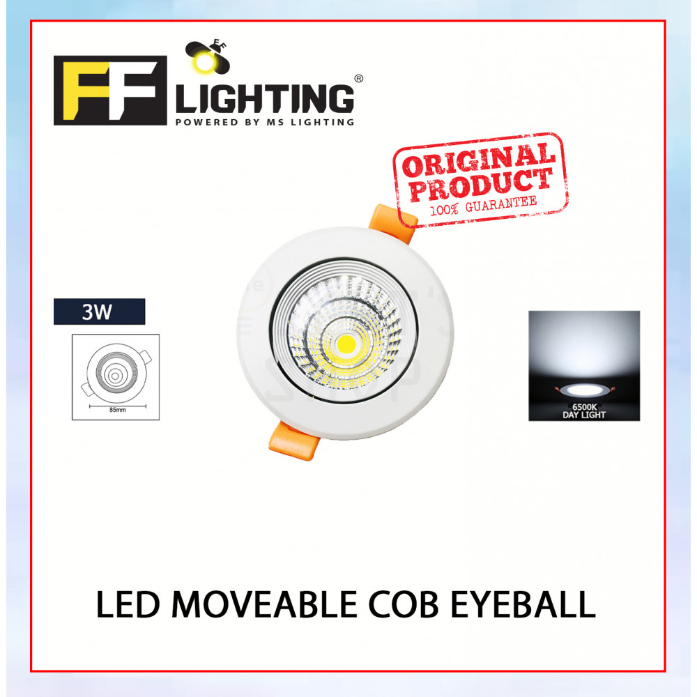 Led Moveable Eyeball COB 3W Day Light#Spotlight#Downlight#Room Ceiling ...