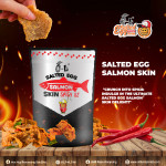 [O-Li] Salted Egg Salmon Skin Spicy X2 70gm (HALAL)