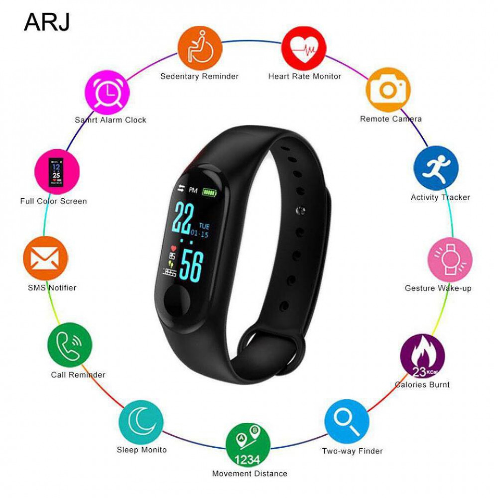 Smart Health Watch M3 Band Blood Pressure Monitor Waterproof Watch ...