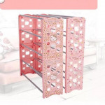 Hello Kitty Stainless Steel Multilayer Shoe Rack Simple Household Ready Stock