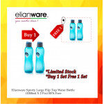   {12.12}  BUY 1 FREE 1 Elianware Sport Large Flip Top Water Bottler BUY 1 SET FREE 1 SET