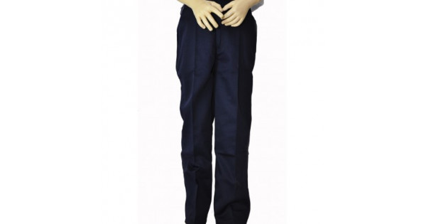 7893 BOY PLAIN FRONT STRETCH PANT||NAVY| - Merry Mart Uniforms